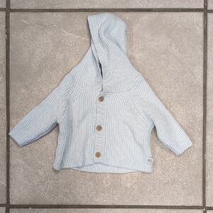 Light Blue Hooded Cardigan